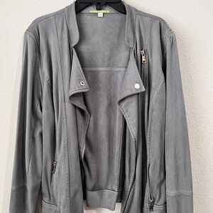 Light grey Gianni Bini velvet jacket sz L
